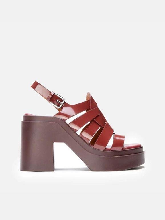 SANDALS - NINDY, gloss garnet - Clergerie Paris - USA