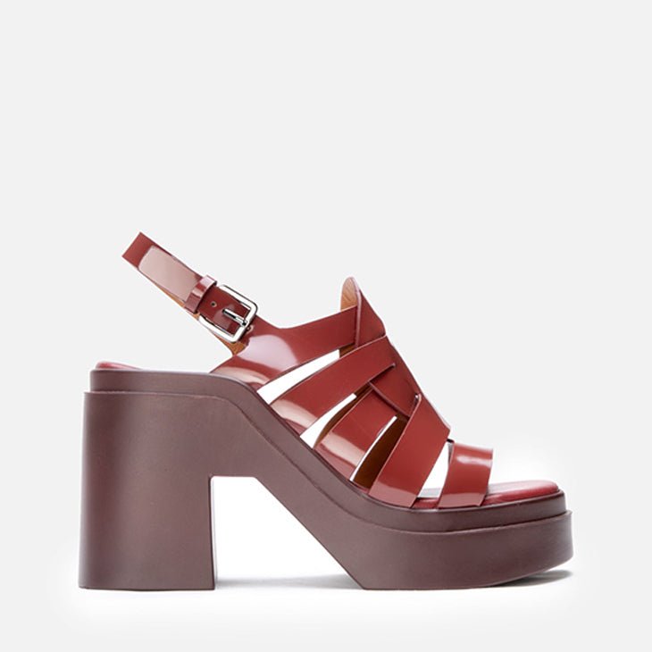 SANDALS - NINDY, gloss garnet - Clergerie Paris - USA