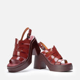 SANDALS - NINDY, gloss garnet - Clergerie Paris - USA