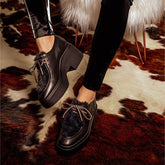 DERBIES - NORTON, black & faux fur - Clergerie Paris - USA