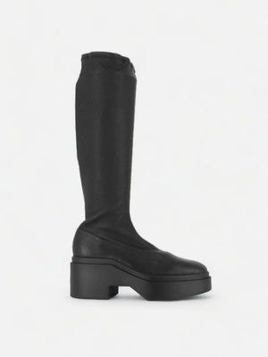 HIGH BOOTS - NOVA boots, stretch lambskin black - NOVABLKNPSM340 - Clergerie Paris - USA