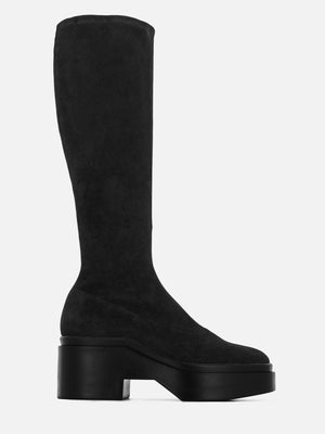 HIGH BOOTS - NOVA, suede stretch black - Clergerie Paris - USA