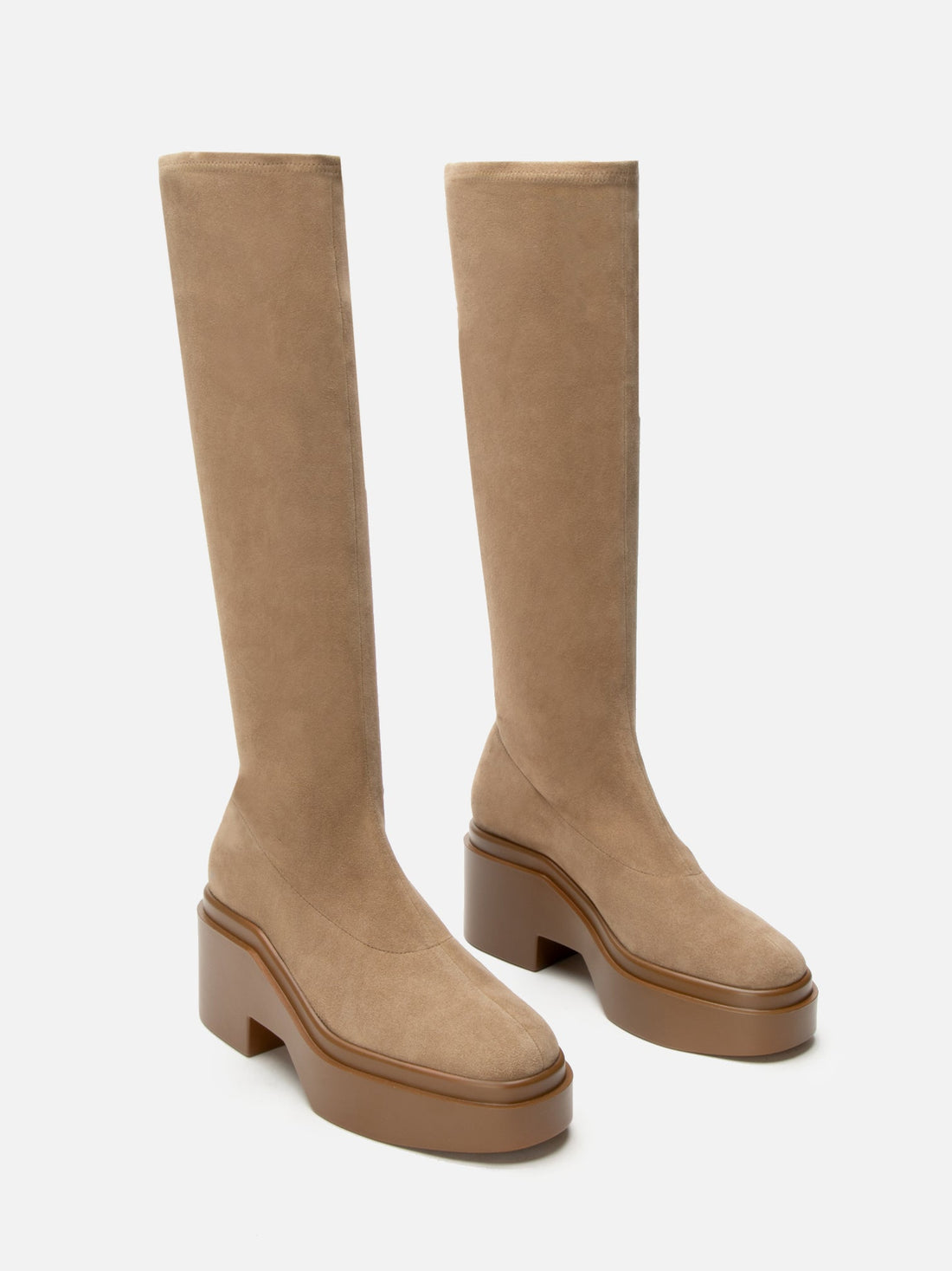 HIGH BOOTS - NOVA, suede stretch gobi - Clergerie Paris - USA