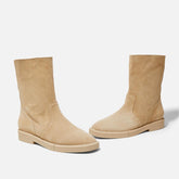 ANKLE BOOTS - OLIVER ankle boots, beige suede calfskin || OUTLET - OLIVERSANCRUM350 - Clergerie Paris - USA