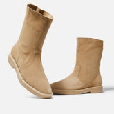 ANKLE BOOTS - OLIVER ankle boots, beige suede calfskin || OUTLET - OLIVERSANCRUM350 - Clergerie Paris - USA