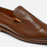 LOAFERS - OLYMPIA loafers, brown lizard printed || OUTLET - OLYMPIAT7COFMTEM350 - Clergerie Paris - USA