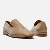 LOAFERS - OLYMPIA loafers, sand beige lizard printed calfskin - OLYMPIAT7SANMTEM350 - Clergerie Paris - USA