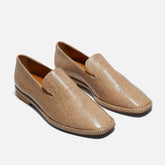 LOAFERS - OLYMPIA loafers, sand beige lizard printed calfskin - OLYMPIAT7SANMTEM350 - Clergerie Paris - USA