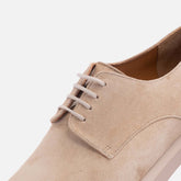 DERBIES - OPALE derbies, beige suede calfskin || OUTLET - OPALEC7SANCRUM350 - Clergerie Paris - USA