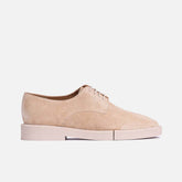 DERBIES - OPALE derbies, beige suede calfskin || OUTLET - OPALEC7SANCRUM350 - Clergerie Paris - USA