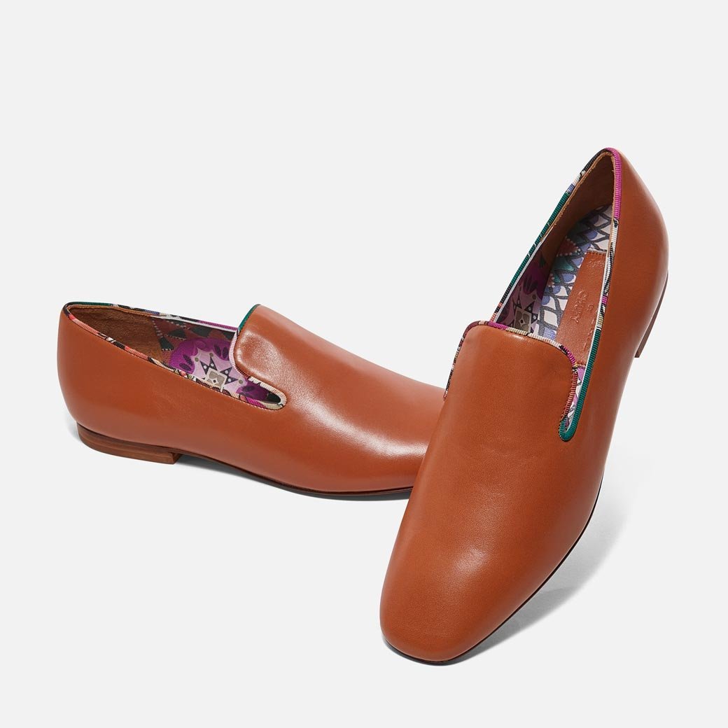 LOAFERS - ORAN loafers, brown lambskin || OUTLET - ORANBROTUMM350 - Clergerie Paris - USA