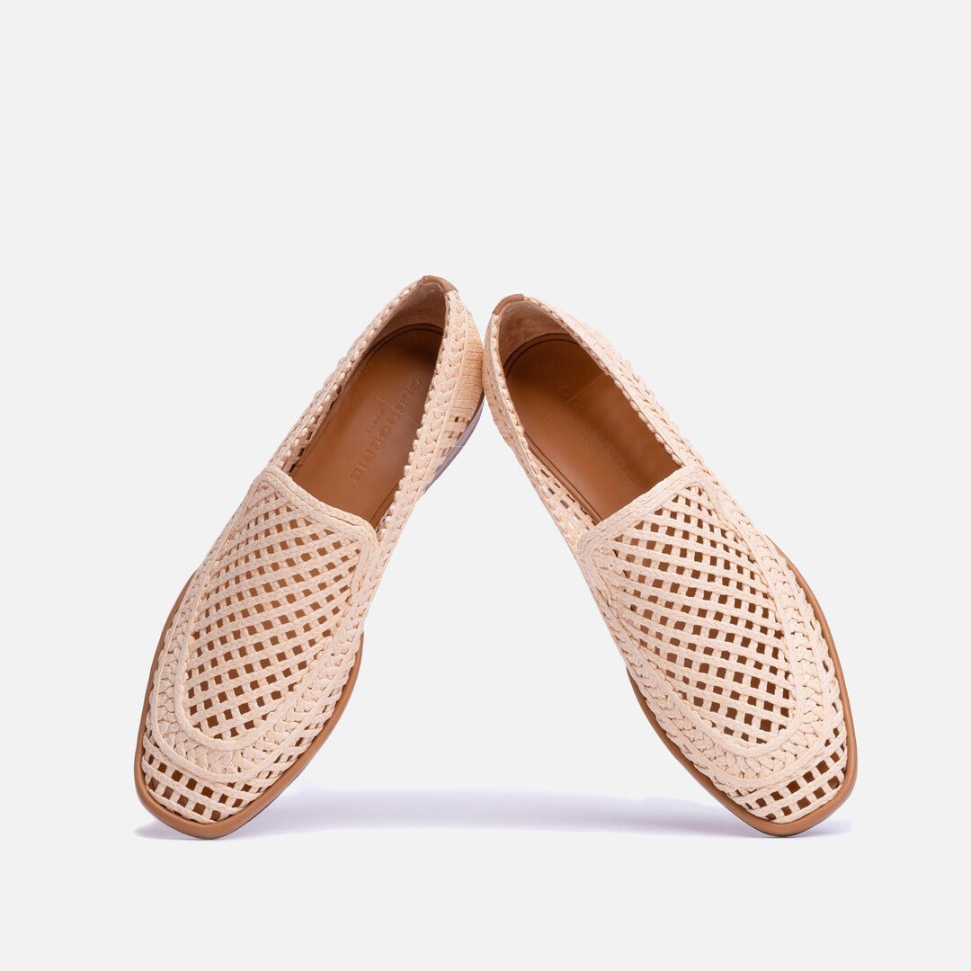 LOAFERS - ORLANA loafers, natural cellulose raffia - ORLANANATCELM350 - Clergerie Paris - USA