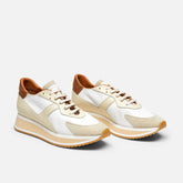 SNEAKERS - ORVIL sneakers, white, brown and beige - ORVIL2STRCROM340 - Clergerie Paris - USA