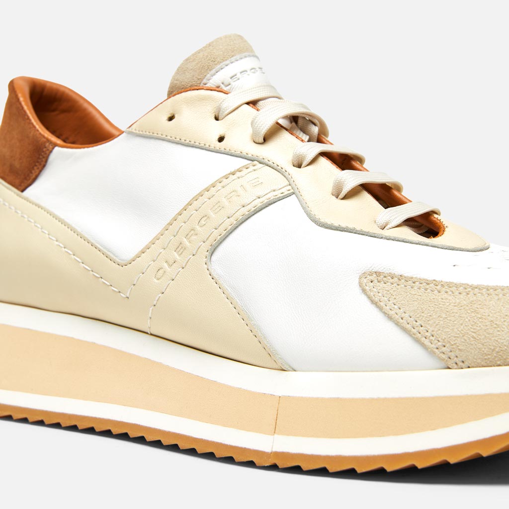 ORVIL sneakers, white, brown and beige