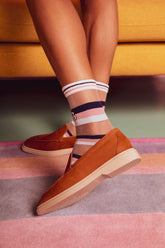 FLATS - OSCAR4, brown nubuck - Clergerie Paris - USA