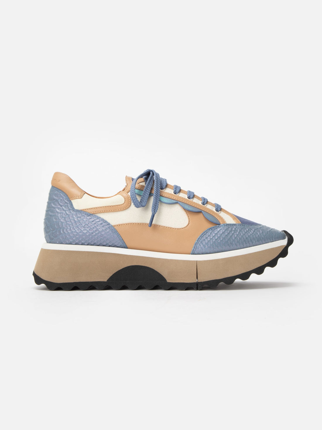 SNEAKERS - OVER, azure snake effect - Clergerie Paris - USA