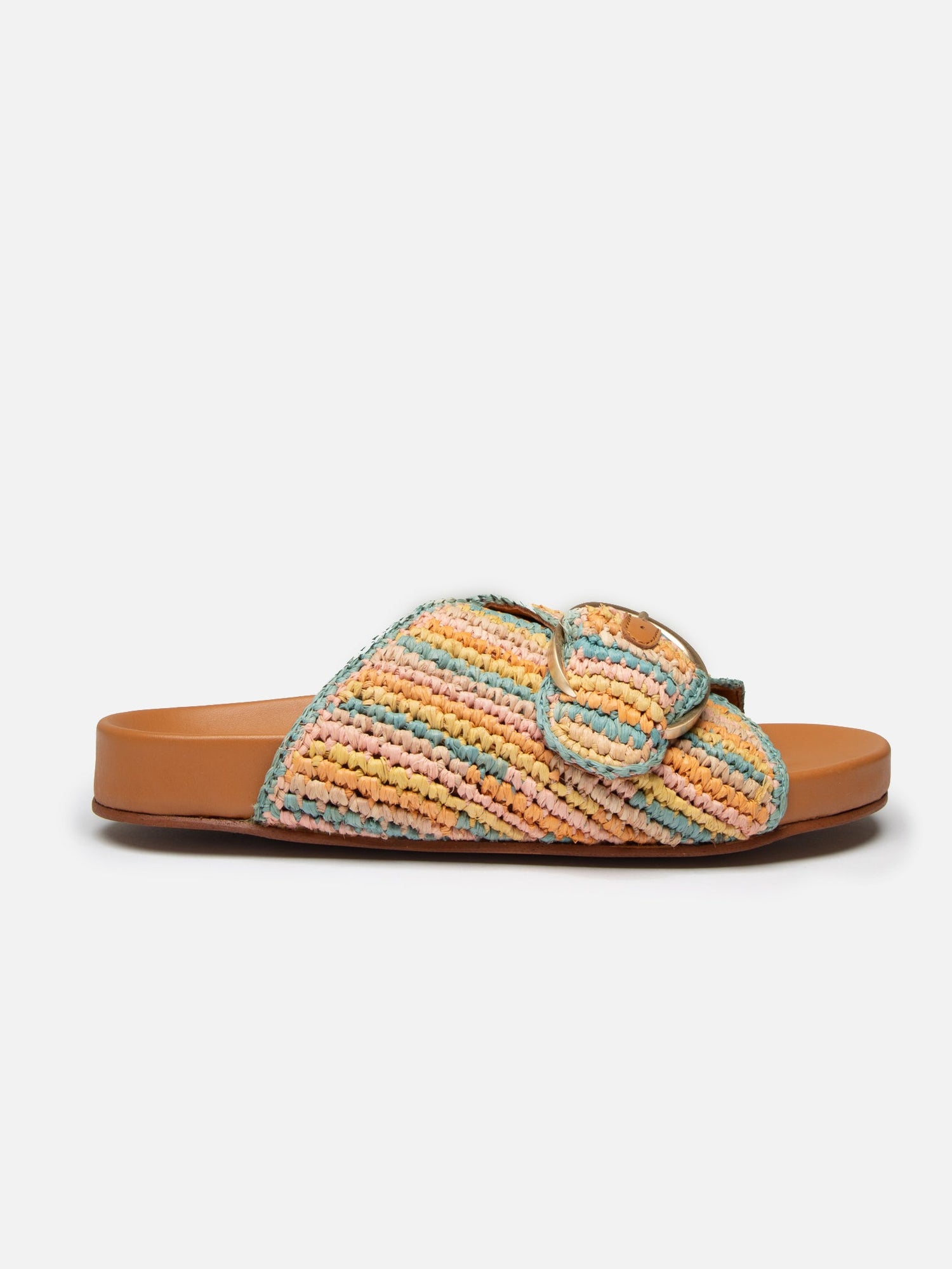 SANDALS - QUIRK, pastel raffia - Clergerie Paris - USA