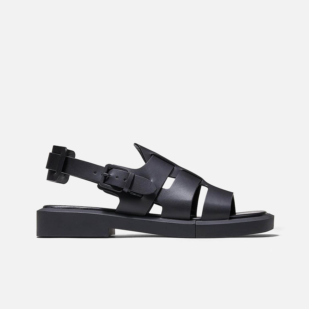 SANDALS - RAMONA sandals, black calfskin || OUTLET - RAMONABLKLCAM350 - Clergerie Paris - USA