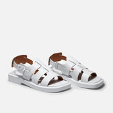 SANDALS - RAMONA sandals, white calfskin - RAMONAWHICAFM350 - Clergerie Paris - USA