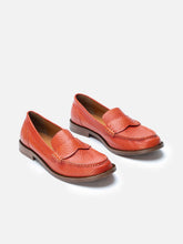 LOAFERS - RENA, snake effect spice - Clergerie Paris - USA