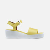 SANDALS - SARA sandals, lemon yellow lambskin || OUTLET - SARA7LEMNAPM350 - Clergerie Paris - USA