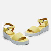 SANDALS - SARA sandals, lemon yellow lambskin || OUTLET - SARA7LEMNAPM350 - Clergerie Paris - USA