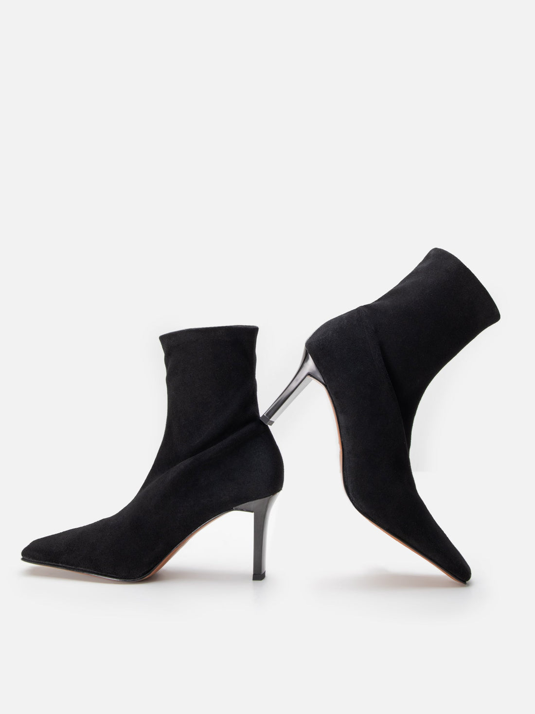 ANKLE BOOTS - SHARON, suede stretch black - Clergerie Paris - USA