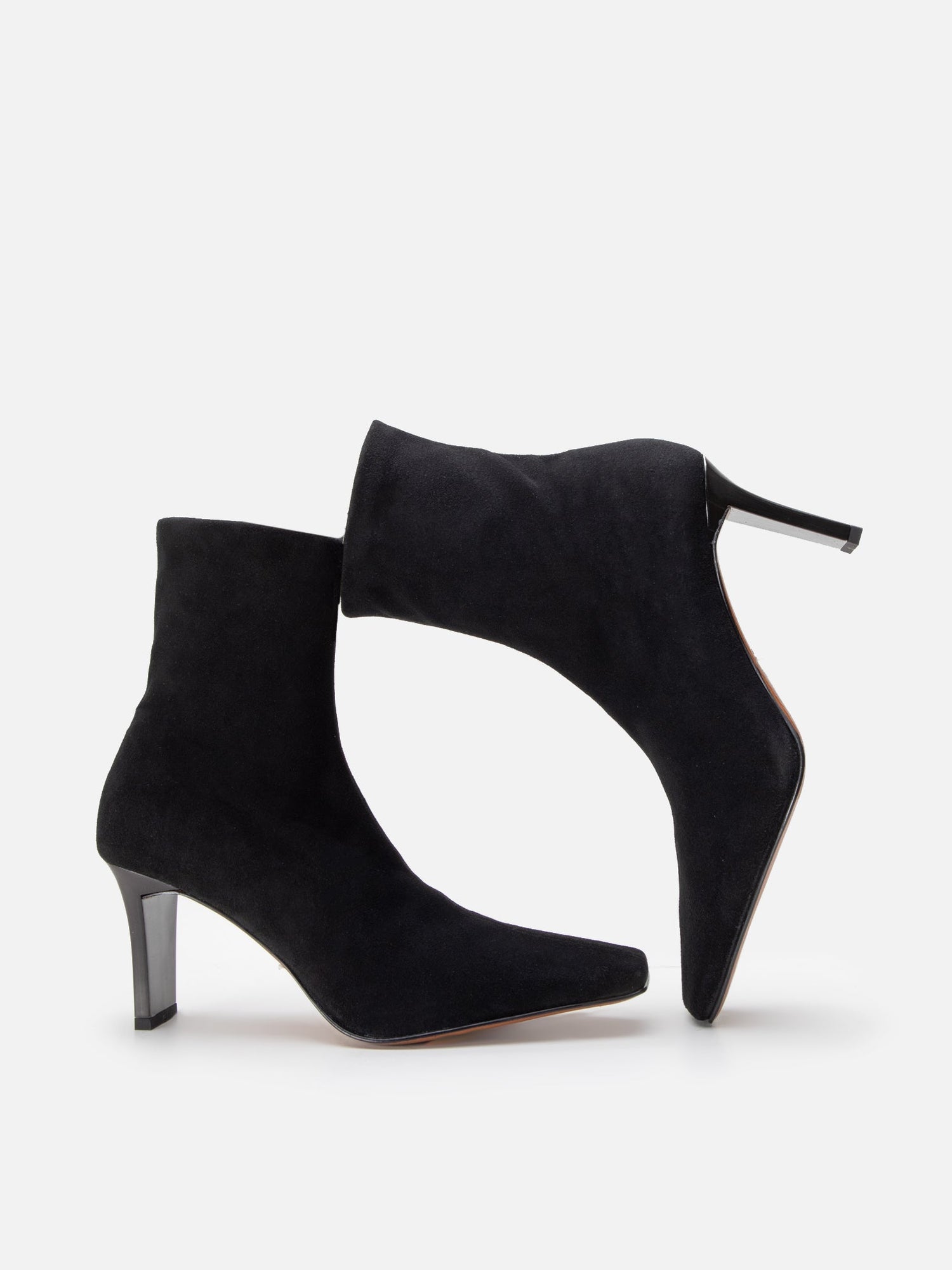 ANKLE BOOTS - SHARON, suede stretch black - Clergerie Paris - USA