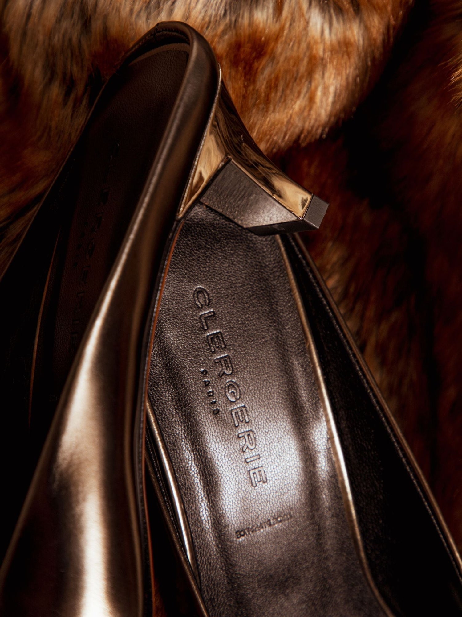 MULES - SIA, gloss metallic gobi - Clergerie Paris - USA