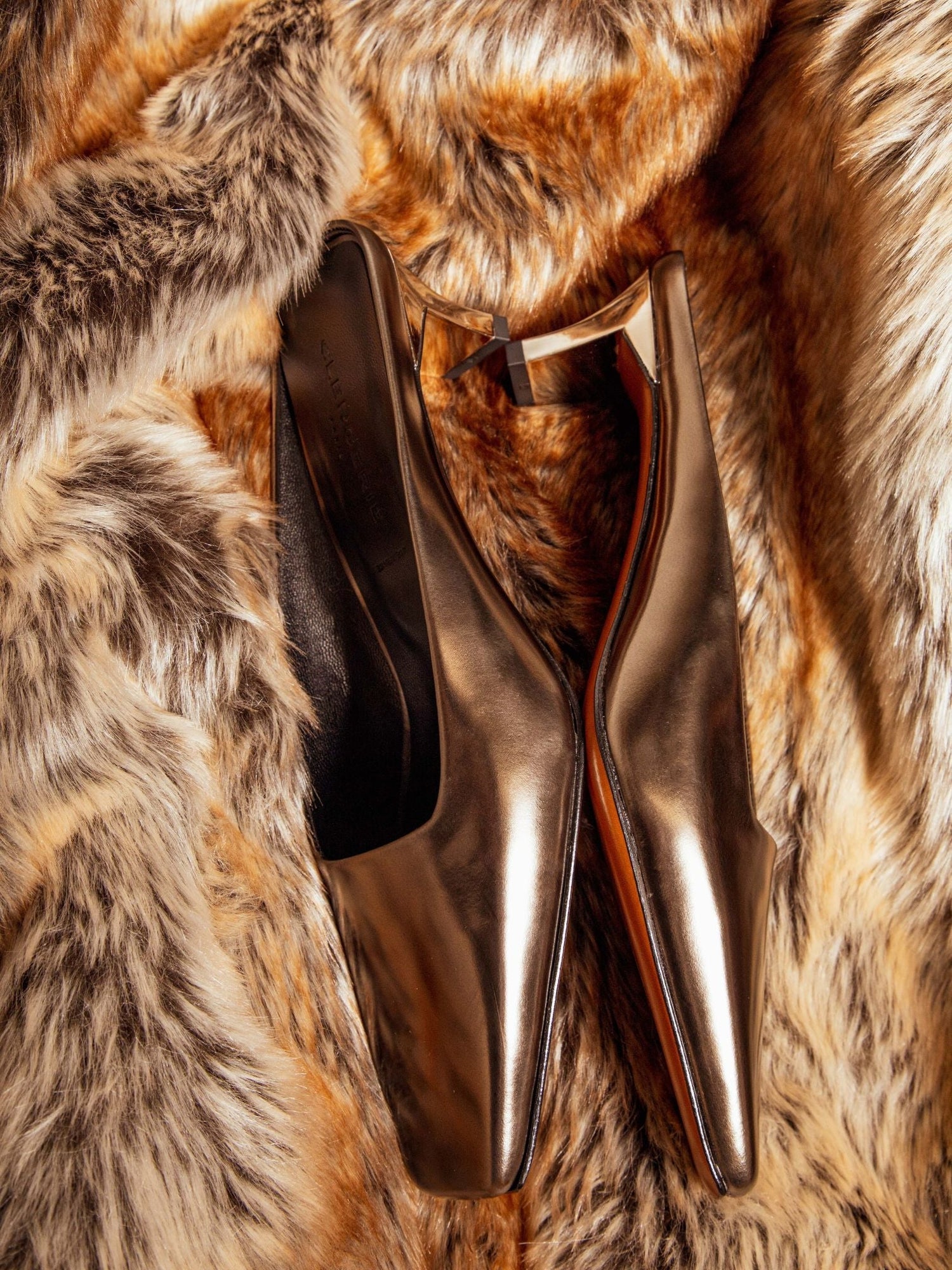 MULES - SIA, gloss metallic gobi - Clergerie Paris - USA