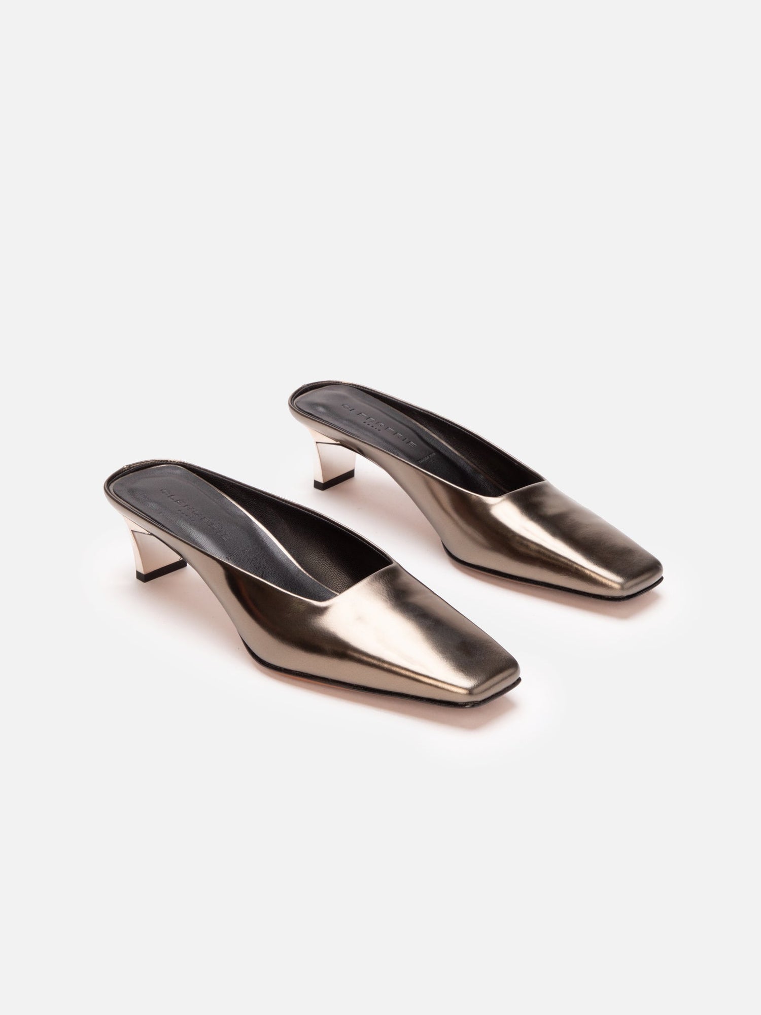 MULES - SIA, gloss metallic gobi - Clergerie Paris - USA