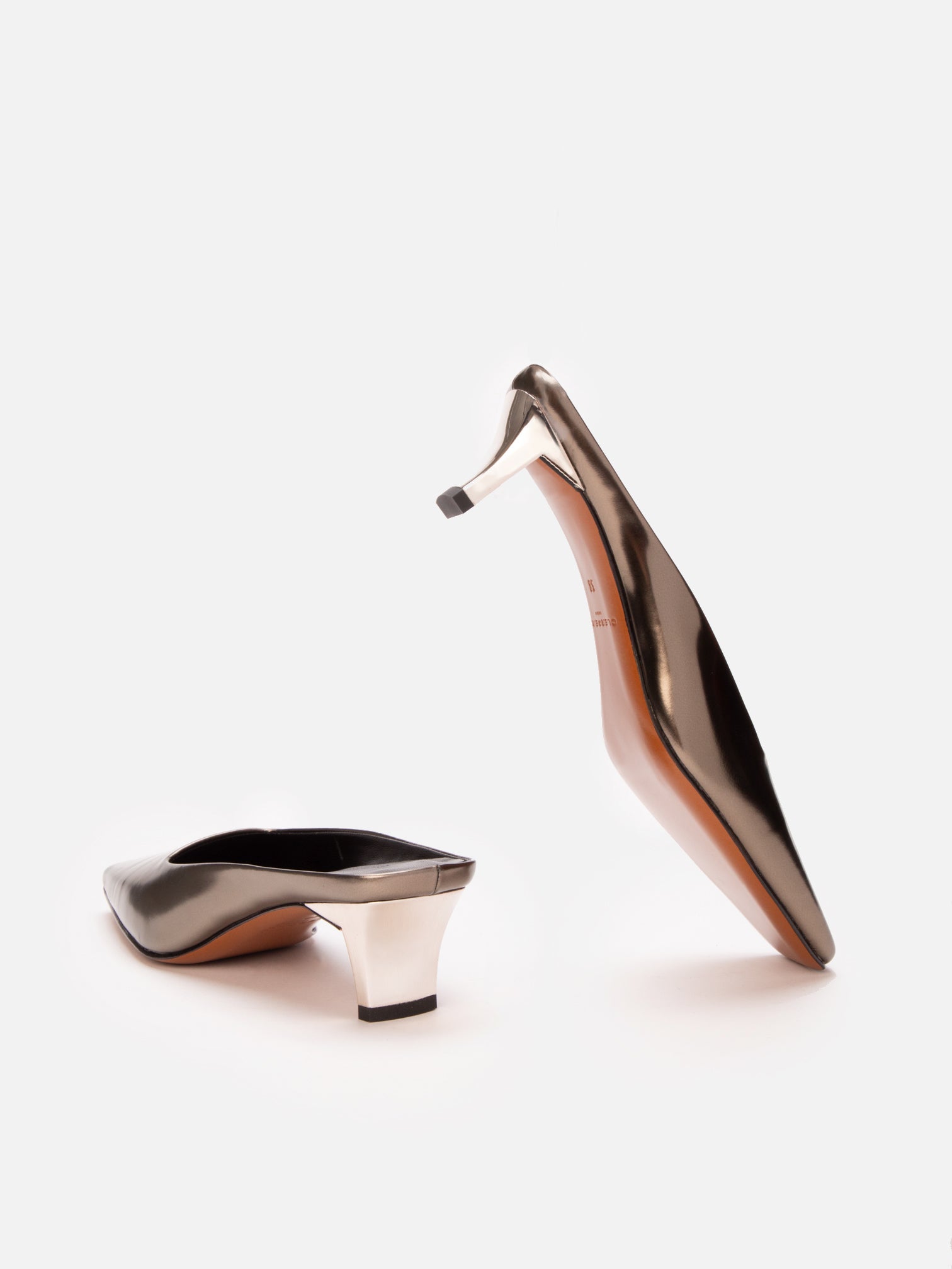 MULES - SIA, gloss metallic gobi - Clergerie Paris - USA