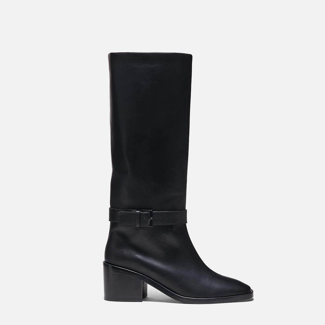 HIGH BOOTS - TAL boots, black calfskin || OUTLET - TALBLKLCAM350 - Clergerie Paris - USA