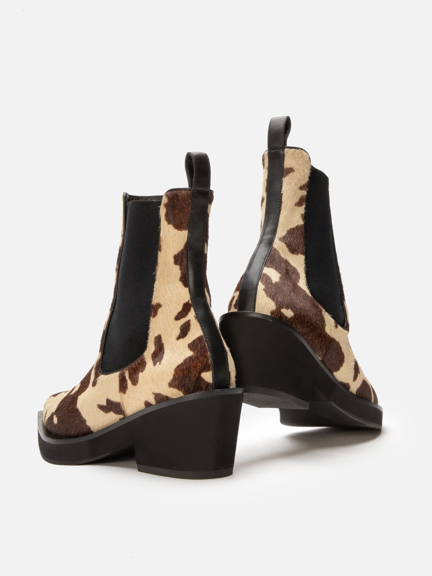 ANKLE BOOTS - TEGAN, cow print - Clergerie Paris - USA