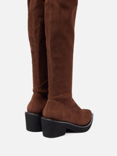 HIGH BOOTS - TENNY, suede stretch brown - Clergerie Paris - USA