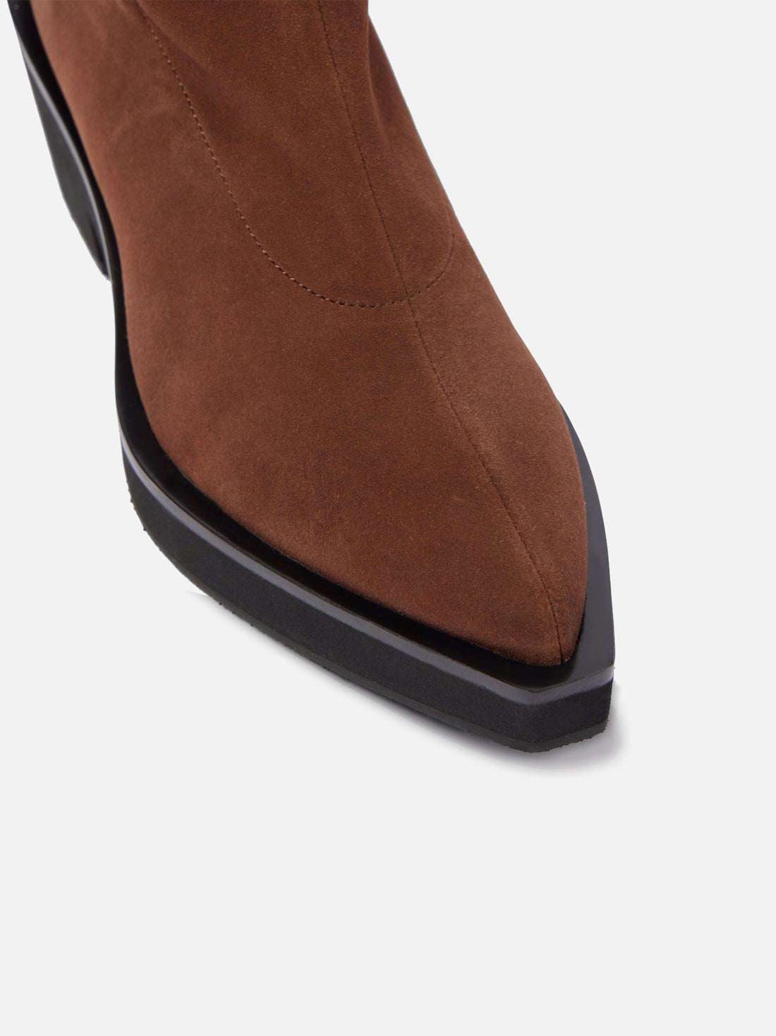 HIGH BOOTS - TENNY, suede stretch brown - Clergerie Paris - USA