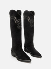 HIGH BOOTS - TERENS, suede black - Clergerie Paris - USA