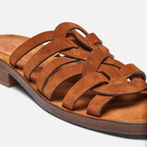 SANDALS - VERY sandals, brown suede goatskin || OUTLET - VERYWOOCRUM350 - Clergerie Paris - USA