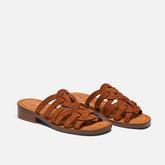 SANDALS - VERY sandals, brown suede goatskin || OUTLET - VERYWOOCRUM350 - Clergerie Paris - USA