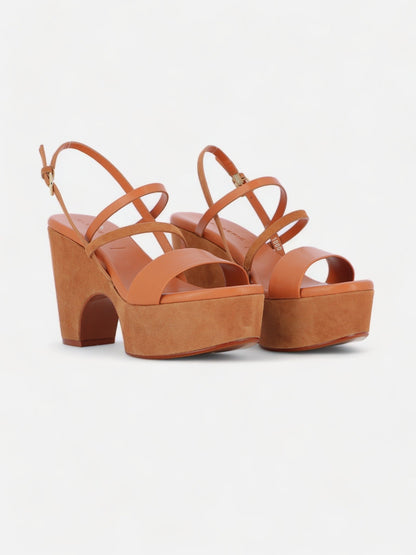 SANDALS - VOGUE sandals, lambskin brown - Clergerie Paris - USA