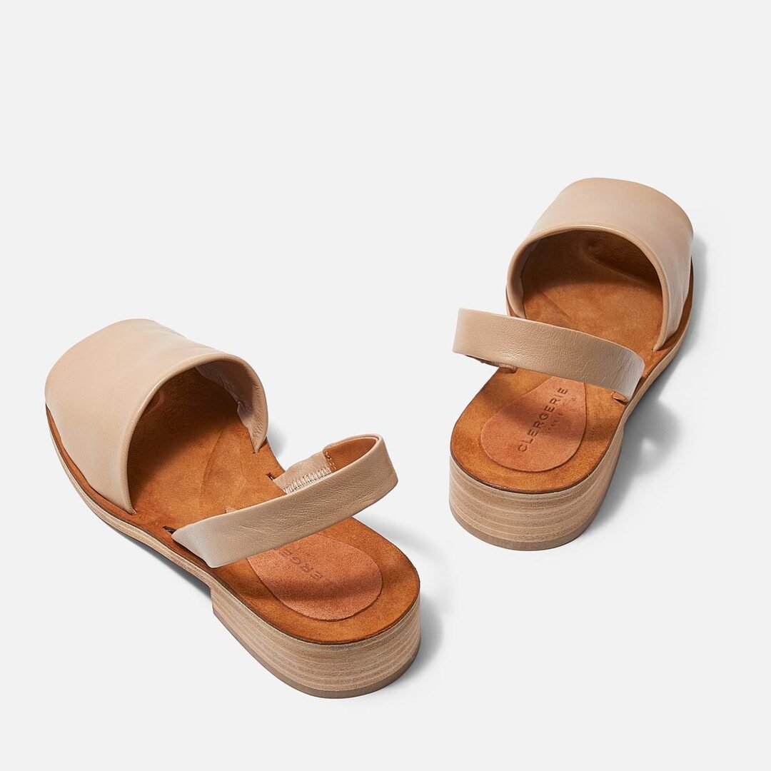 SANDALS - VOLAR sandals, beige lambskin || OUTLET - VOLARSNDNPAM350 - Clergerie Paris - USA