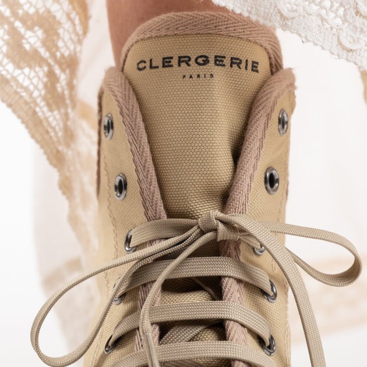 ANKLE BOOTS - WILL, beige neopren fabric || OUTLET - Clergerie Paris - USA