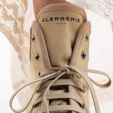 ANKLE BOOTS - WILL, beige neopren fabric || OUTLET - Clergerie Paris - USA