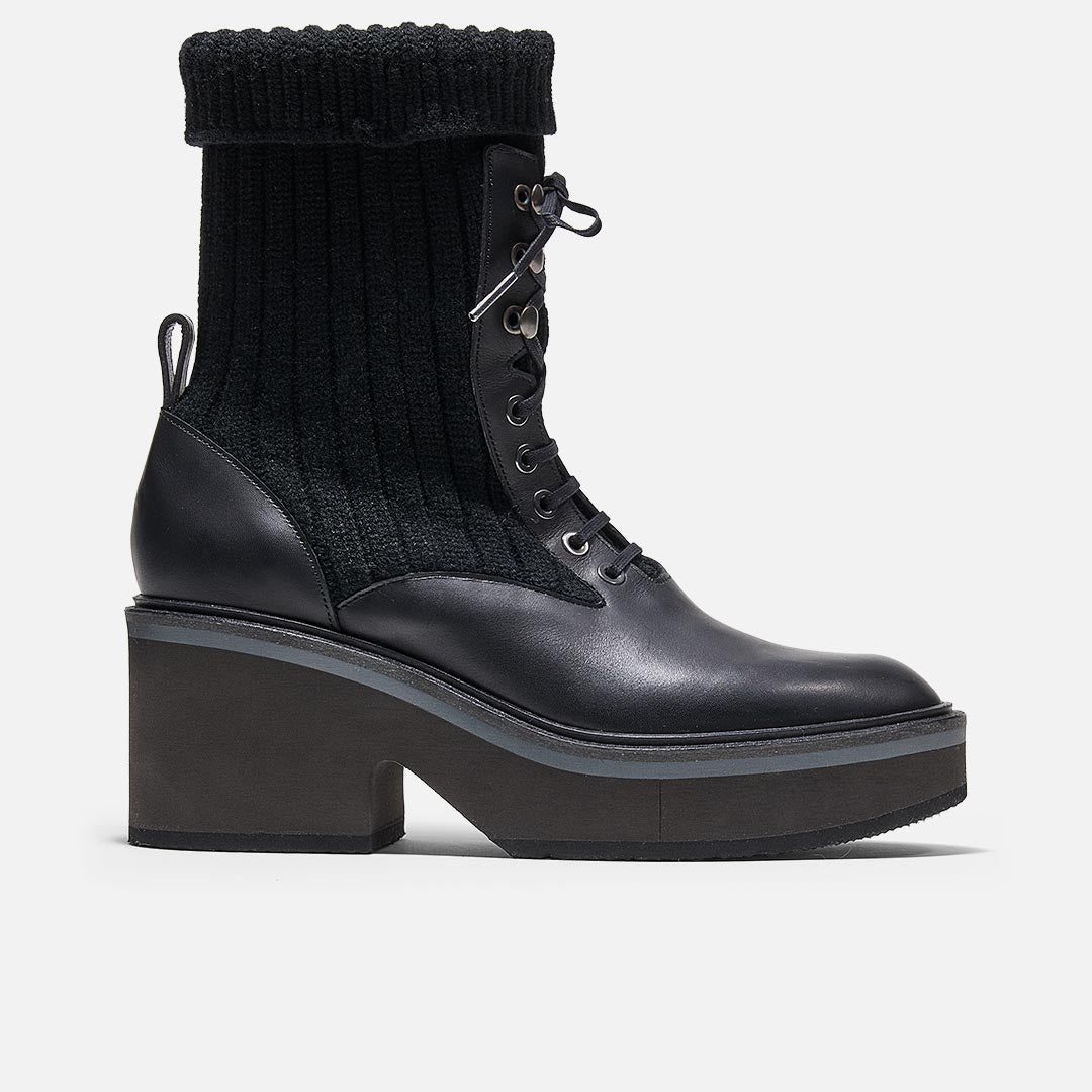 ANCEL ankle boots, black calfskin