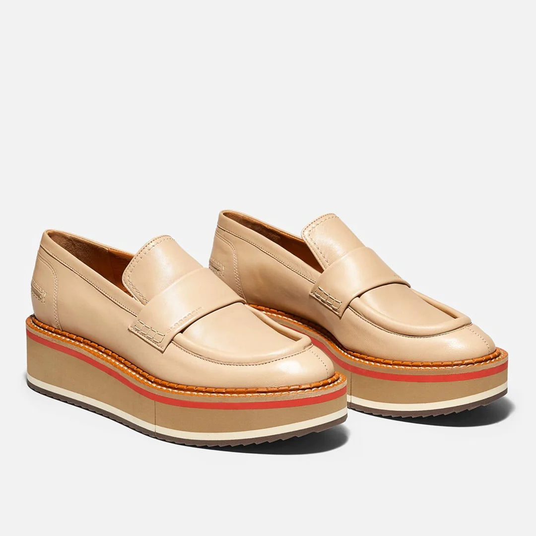 BAHATI loafers, leather beige || OUTLET
