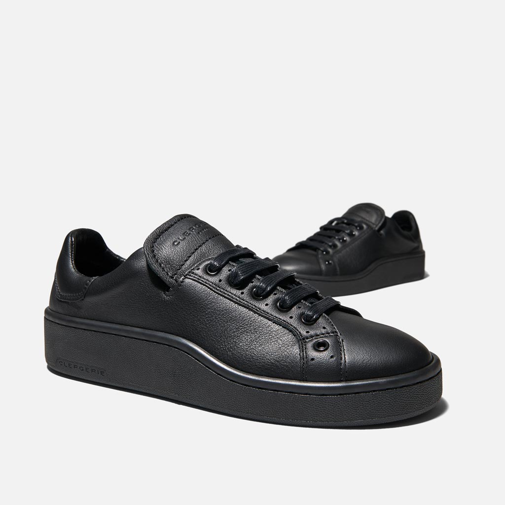 GIN sneakers, black calfskin || OUTLET