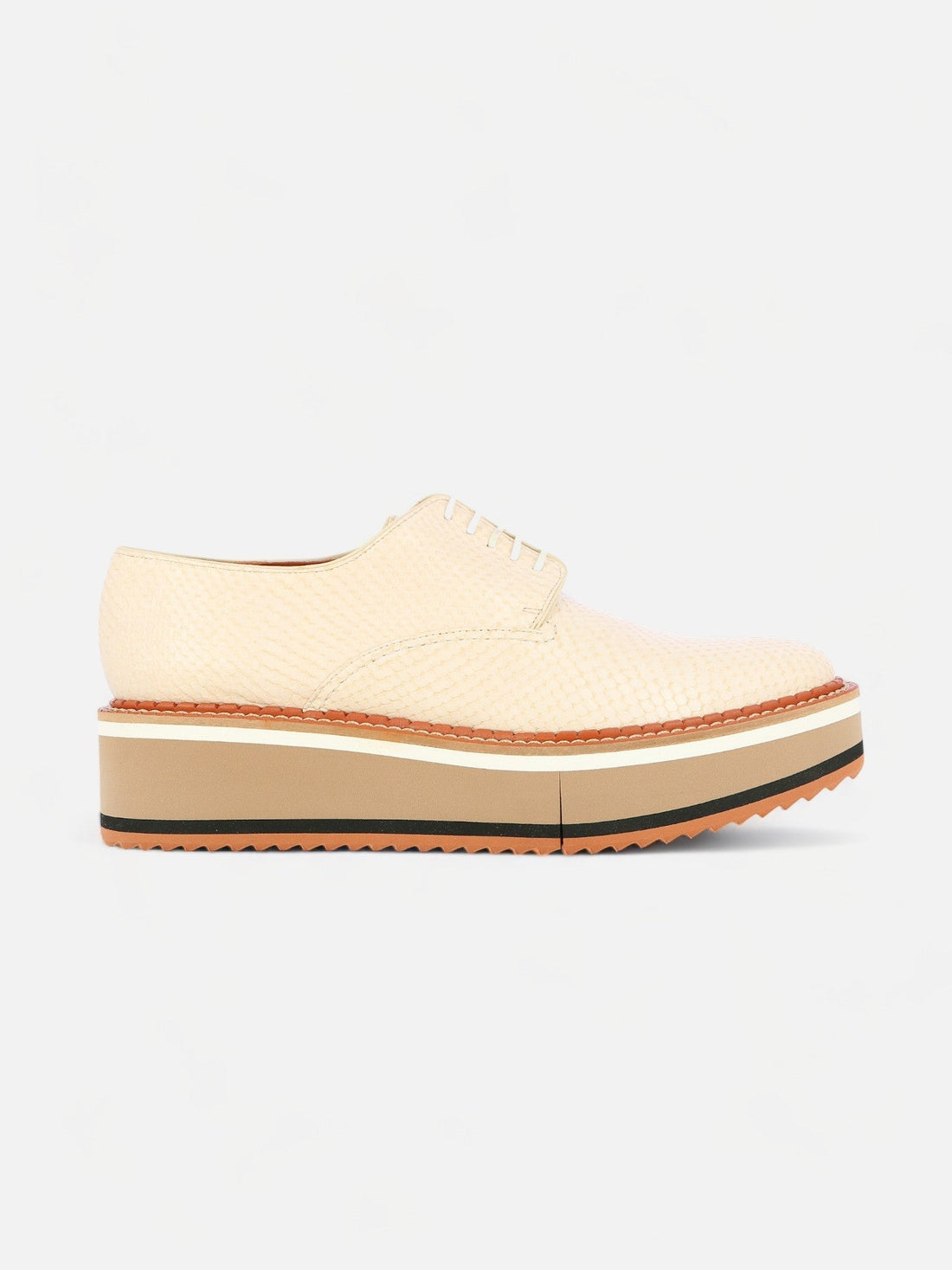 DERBIES - BROOK, python - effect white - Clergerie Paris - USA