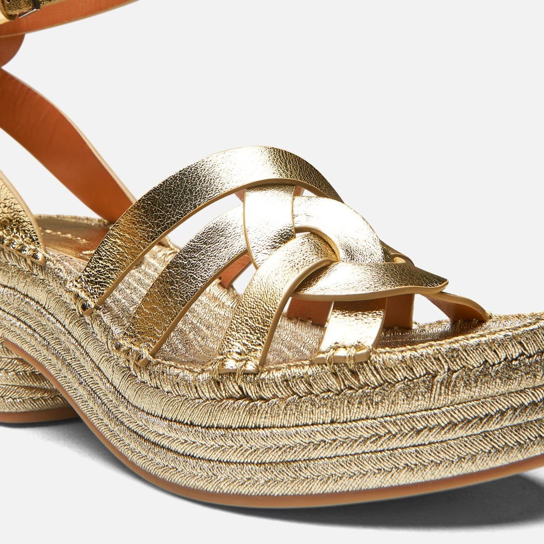 SANDALS - Chaya Sandals, Light Gold Lambskin - 3606063225052 - Clergerie Paris - USA