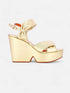 SANDALS - DARLIE sandals, lambskin gold metallic - 3606063896047 - Clergerie Paris - Europe