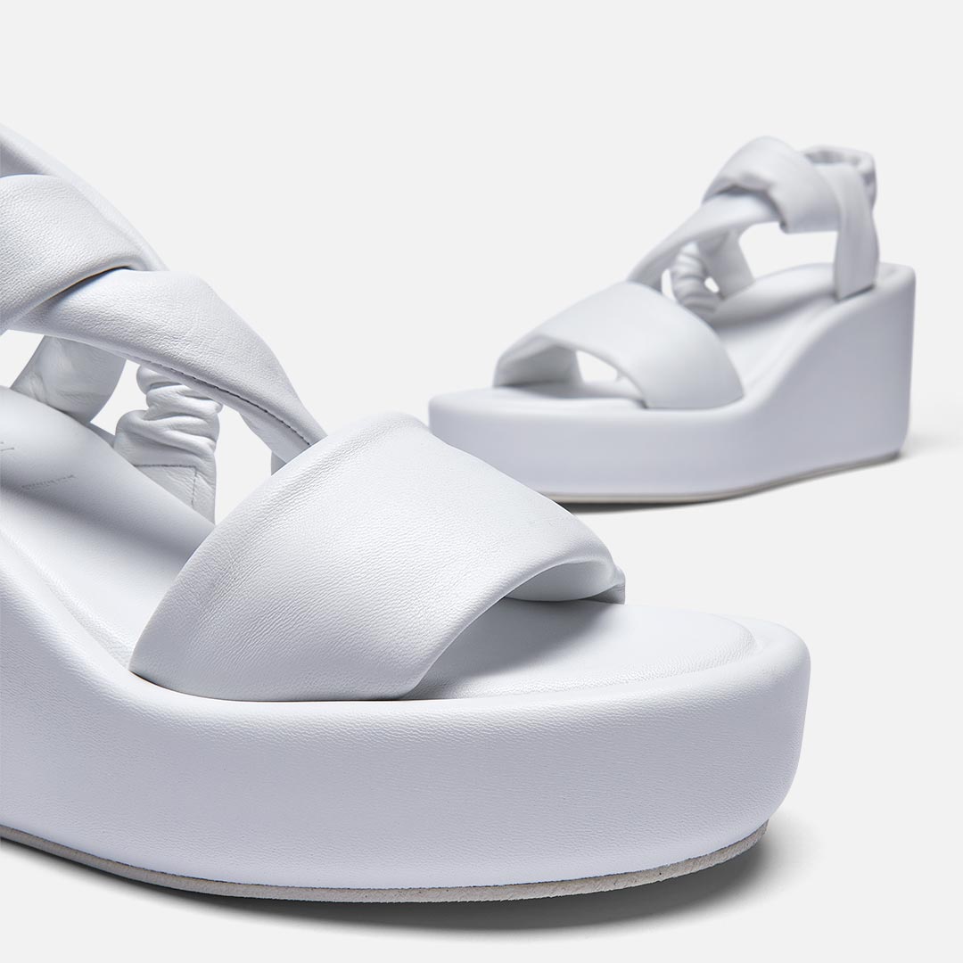 Destiny Sandals, White Lambskin